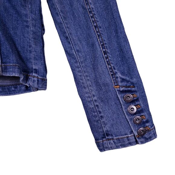 Vintage Tommy Hilfiger Women’s Denim Jacket Medium Blue Single Button Jean Coat - Picture 12 of 13